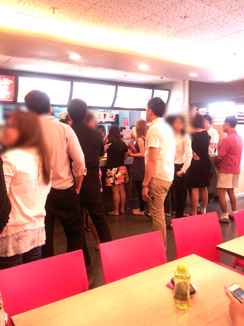 Lunch crowd at McDonalds
