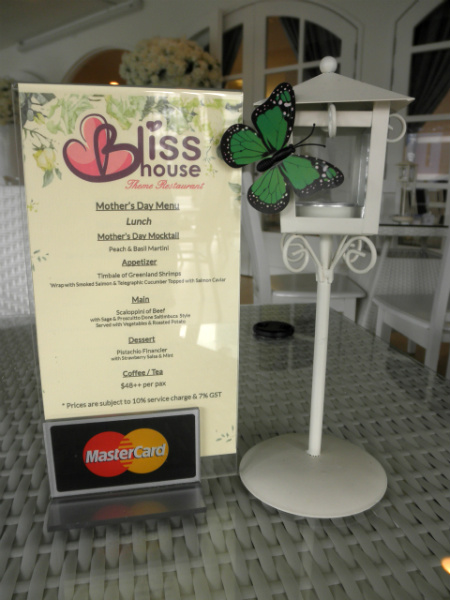 Blisshouse - Mother's Day Lunch Menu