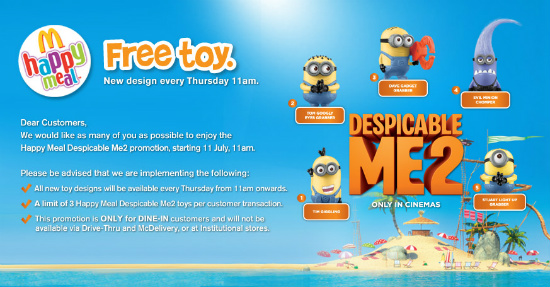 Minions with McDonalds Happy Meal