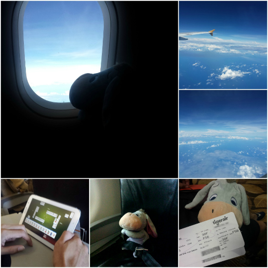 In flight to Bangkok